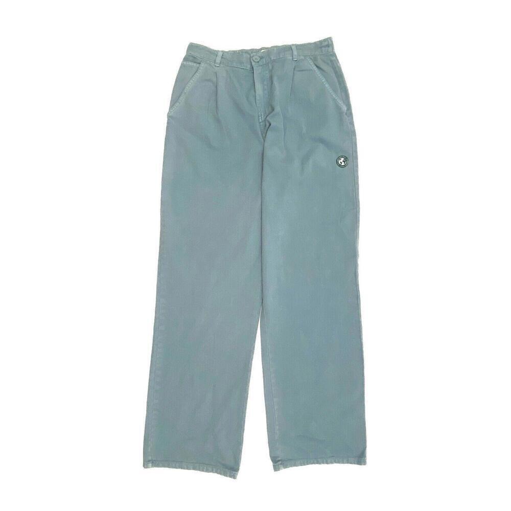 Aeropostale Straight Leg Pants Womens Large Blue Pleated Back Elastic R2987